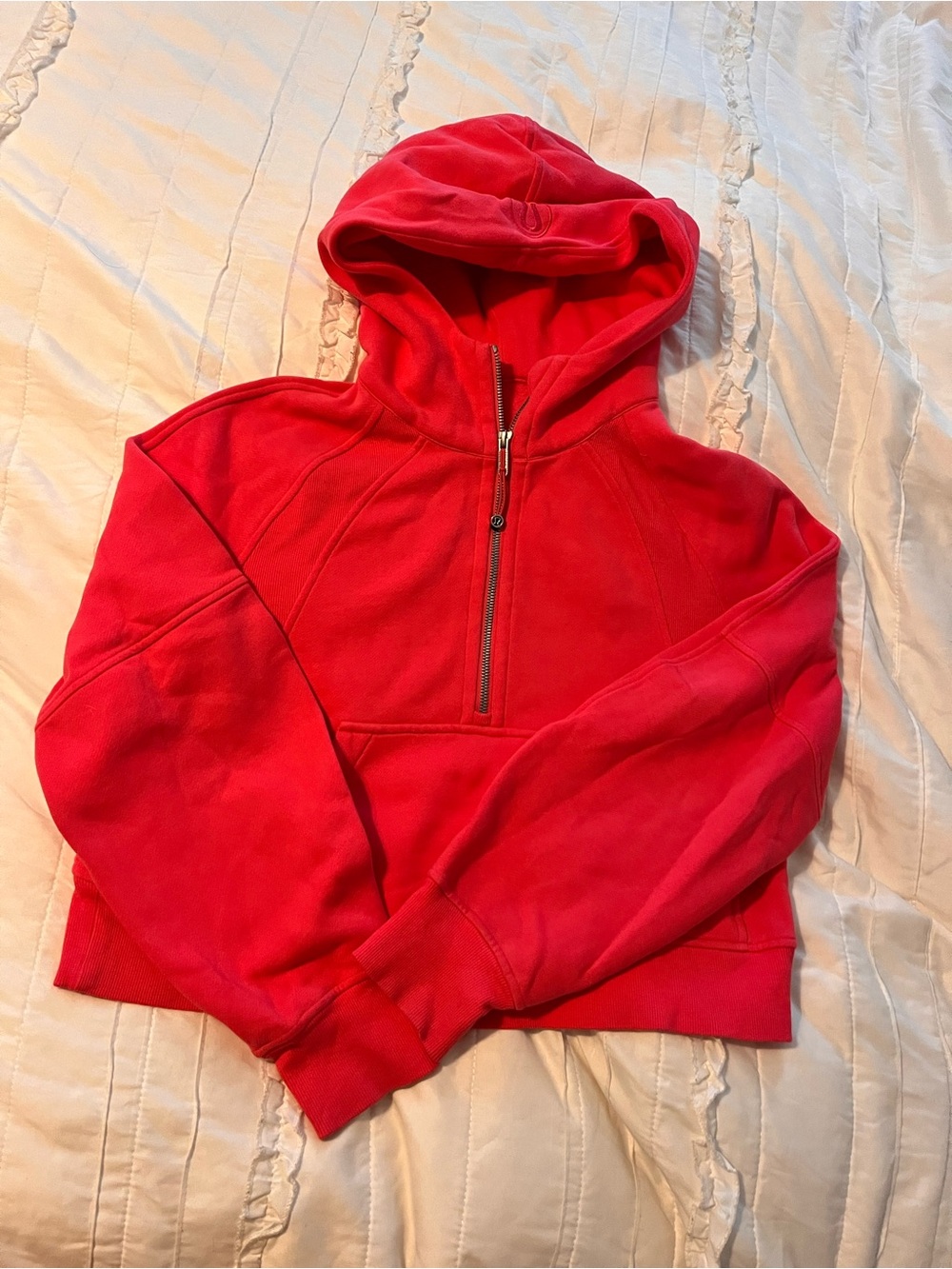 Pink Half-Zip Hoodie Sweatshirt - Women